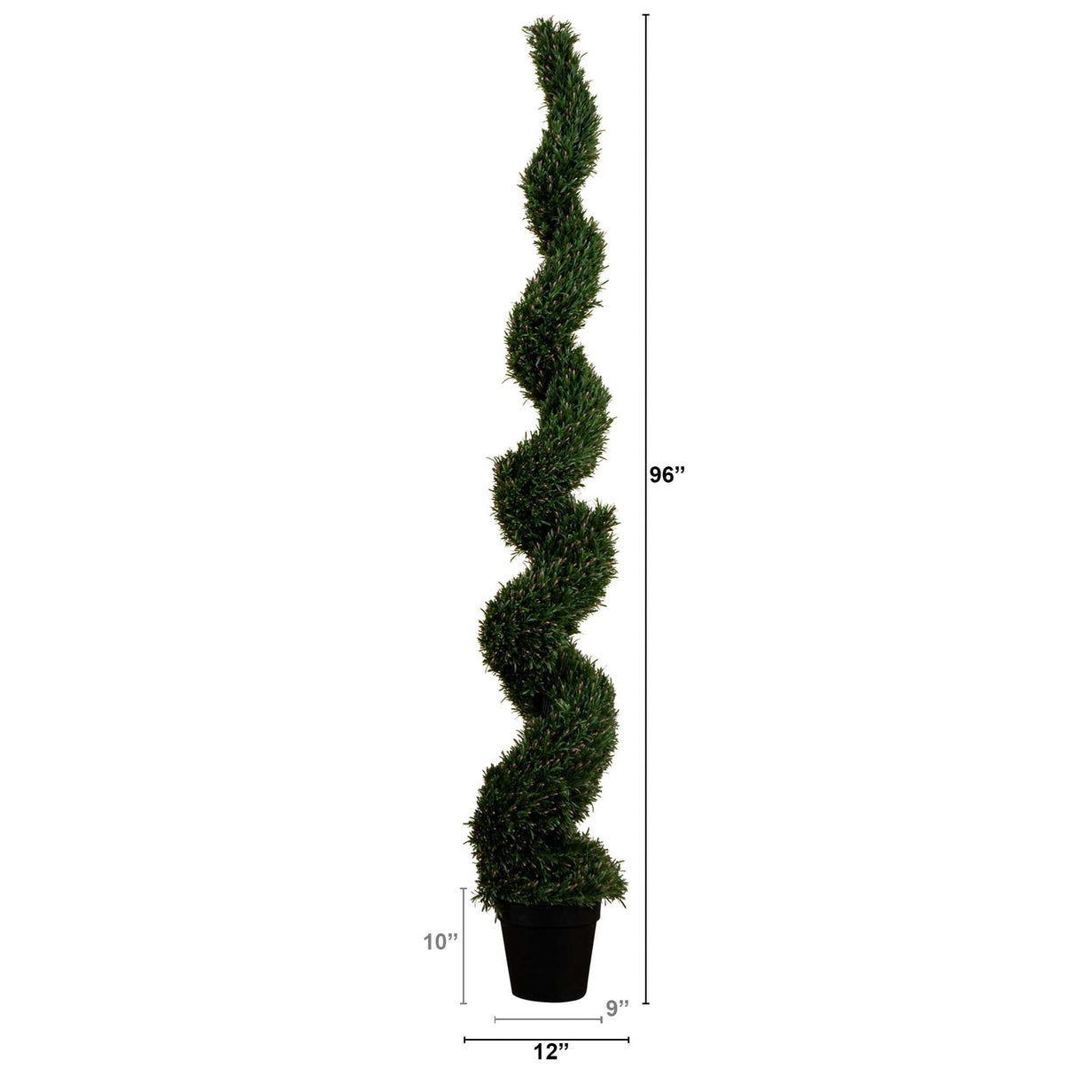 8' UV Resistant Artificial Rosemary Spiral Topiary Tree (Indoor/Outdoor)-Tree-Parc Decor