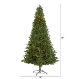 8' Vermont Fir Artificial Christmas Tree with 450 Clear LED Lights-Christmas Tree-Parc Decor