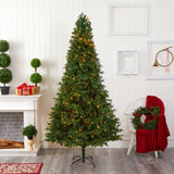 8' Vermont Fir Artificial Christmas Tree with 450 Clear LED Lights-Christmas Tree-Parc Decor