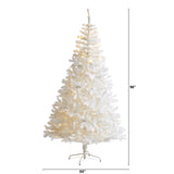 8' White Artificial Christmas Tree with 1500 Bendable Branches and 450 LED Lights-Christmas Tree-Parc Decor
