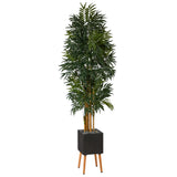 80” Phoenix Artificial Palm tree in Black Planter with Stand-Parc Decor