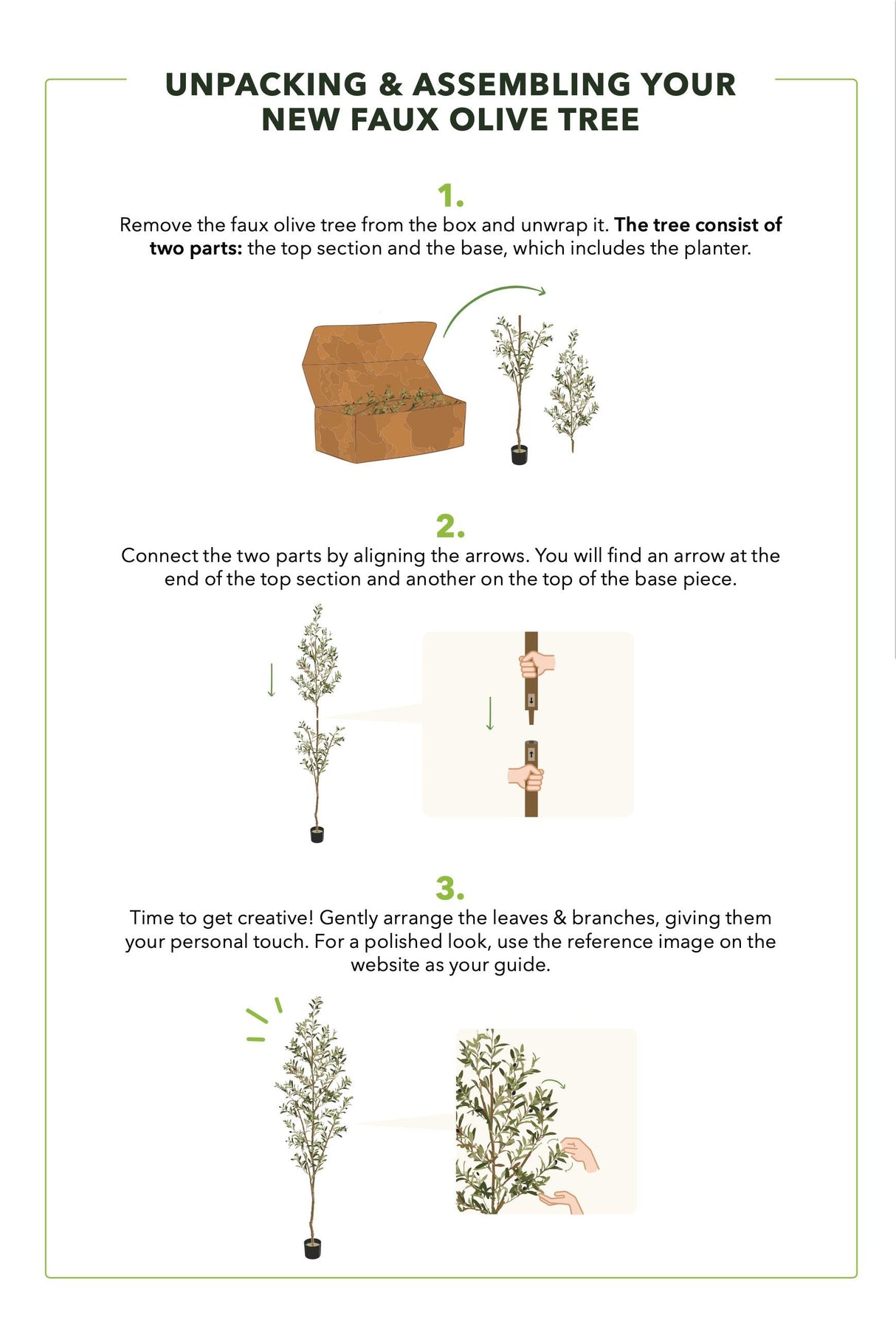 82” Artificial Olive Tree-Parc Decor