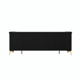 82.7" Modern Velvet Living Room Chesterfield Design Wide Sofa-Parc Decor