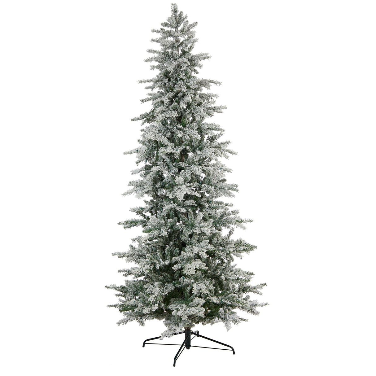 8.5’ Slim Flocked Nova Scotia Spruce Artificial Christmas Tree-Christmas Tree-Parc Decor