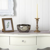 8.75” Designer Silver Bowl-Parc Decor