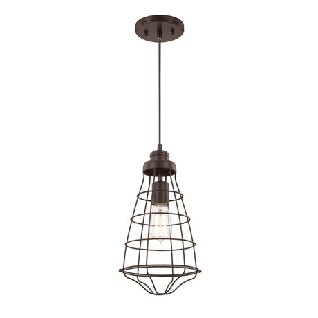 8"W Daudin 1-Light Pendant Burnished Bronze