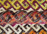 8x10 and 9x12 Hand Knotted Multicolor Modern Contemporary Southwestern Tribal Trellis Recycled Silk Area Rug