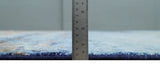 8x10 Blue, Beige and Brown Modern Abstract Hand Knotted wool and bamboo Silk Area Rug