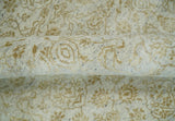 8x10 Fine Hand Knotted Beige and Gold Traditional Vintage Persian Style Antique Silk Rug