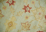 8x10 Fine Hand Knotted Beige and Rust Traditional Vintage Persian Antique Wool Rug