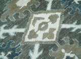 8x10 Hand Knotted Blue and Brown Traditional Persian Wool Rug