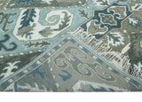8x10 Hand Knotted Blue and Brown Traditional Persian Wool Rug