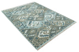 8x10 Hand Knotted Blue and Brown Traditional Persian Wool Rug