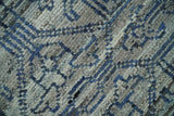 8x10 Hand Knotted Silver and Blue Traditional Persian Area Rug