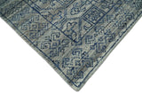 8x10 Hand Knotted Silver and Blue Traditional Persian Area Rug