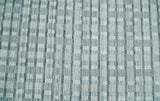 8x10 Hand Made Checkered Ivory, Teal and Gray Blended Wool Flatwoven Area Rug