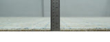 8x10 Hand Made Modern Stripes Camel and Silver Blended Wool Flatwoven Area Rug
