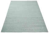 8x10 Hand Made Modern Trellis Ivory and Brown Wool Flatwoven Area Rug