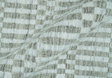 8x10 Hand Made Modern Trellis Ivory and Brown Wool Flatwoven Area Rug