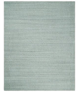 8x10 Hand Made Modern Trellis Ivory and Brown Wool Flatwoven Area Rug