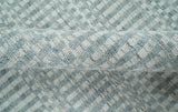 8x10 Hand Made Modern Trellis Ivory and Silver Blended Wool Area Rug