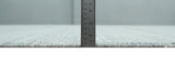 8x10 Hand Made Modern Trellis Ivory and Silver Blended Wool Area Rug