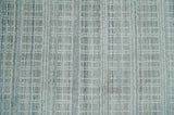 8x10 Hand Made Shaded White and Gray Blended Wool Flatwoven Area Rug