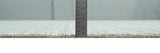 8x10 Hand Made Solid Ivory and Brown Blended Wool Flatwoven Area Rug