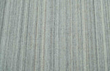 8x10 Hand Made Solid Ivory and Brown Blended Wool Flatwoven Area Rug