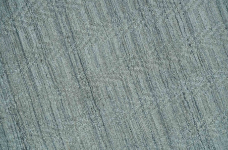 8x10 Hand Made Solid Silver And Gray Blended Wool Flatwoven Area Rug