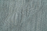 8x10 Hand Made Solid Silver And Gray Blended Wool Flatwoven Area Rug