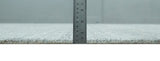 8x10 Hand Made Solid Silver And Gray Blended Wool Flatwoven Area Rug