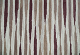 8x10 Ivory and Pink Hand Tufted Modern Scandinavian Stripe Wool Area Rug