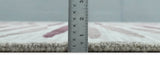 8x10 Ivory and Pink Hand Tufted Modern Scandinavian Stripe Wool Area Rug