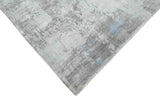 8x10 Rug, Abstract Blue and Gray Rug made with Viscose Art Silk, Living, Dinning and Bedroom Rug | TRD0090AR810-Area Rug-Parc Decor