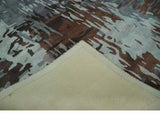 8x11 Gray, Silver and Brown Modern Abstract Hand Tufted wool and Art silk Area Rug-Area Rug-Parc Decor