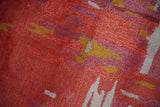 8x11 Red Modern Abstract Hand Tufted Wool and Art Silk Area Rug