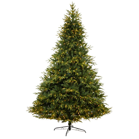 9’ Colorado Mountain Fir “Natural Look” Tree with 900 Multi LED Lights and 4600 Bendable Branches-Parc Decor