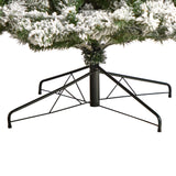 9' Flocked West Virginia Fir Christmas Tree with 650 Clear LED Lights and 1320 Bendable Branches-Parc Decor