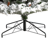 9' Flocked White River Mountain Pine Christmas Tree with Pinecones and 650 Clear LED Lights-Parc Decor