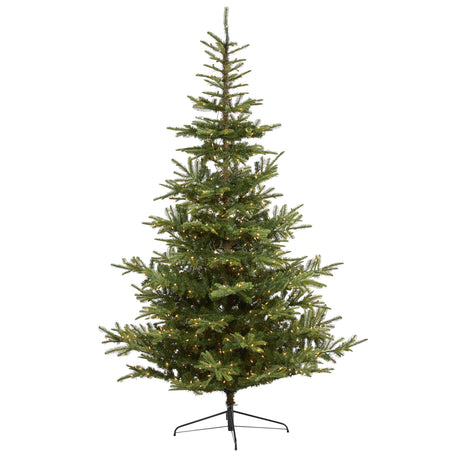 9’ Layered Washington Spruce Artificial Christmas Tree with 750 Clear LED Lights and 2055 Bendable Branches-Parc Decor