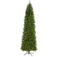 9’ Slim Green Mountain Pine Artificial Christmas Tree with 600 Clear LED Lights-Parc Decor