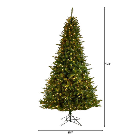 9’ Vermont Spruce Artificial Christmas Tree-Parc Decor