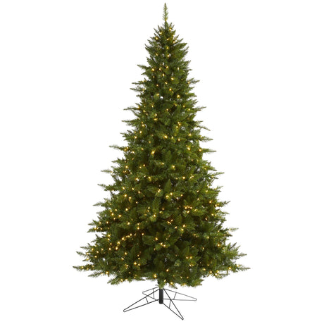 9' Vermont Spruce Artificial Christmas Tree with 850 Warm White (Multifunction) LED Lights with Instant Connect Technology and 1984 Bendable Branches-Parc Decor