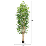 9’ Artificial Bamboo Tree with Real Bamboo Trunks-Tree-Parc Decor