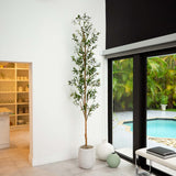 9' Artificial Olive Tree with Natural Trunk-Tree-Parc Decor