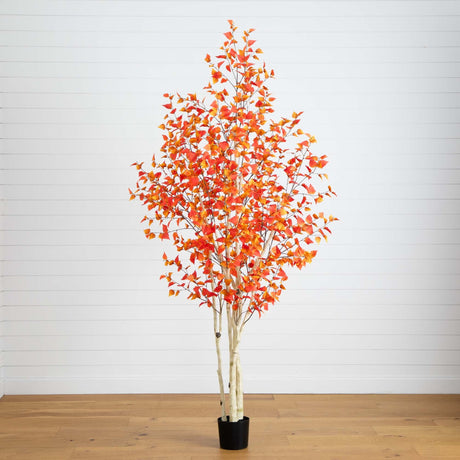9’ Autumn Birch Artificial Fall Tree-Tree-Parc Decor