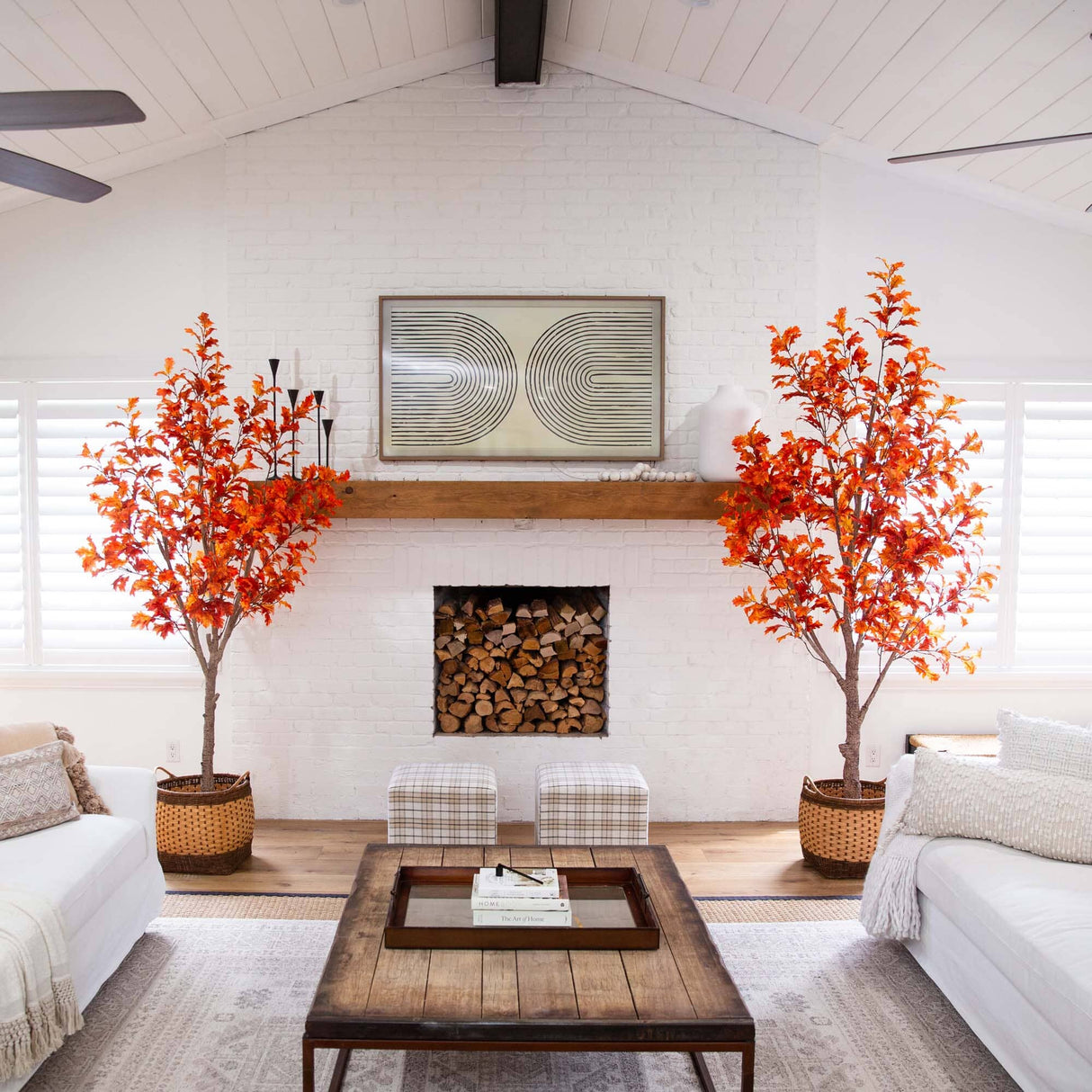 9’ Autumn Oak Artificial Fall Tree-Tree-Parc Decor