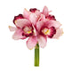 9” Cymbidium Orchid Artificial Flower Bundle (Set of 6)-Stem-Parc Decor