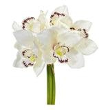 9” Cymbidium Orchid Artificial Flower Bundle (Set of 6)-Stem-Parc Decor
